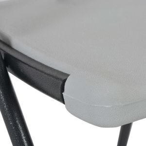 vidaXL składane krzesła barowe, 2 sztuki, HDPE i stal, białe (44561) 7