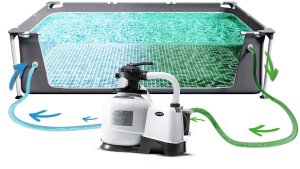 Bestway Basen Stelażowy Ultra XTR Frame 32Ft x 16Ft / 975x488x132 cm z Systemem Słonej Wody INTEX 6