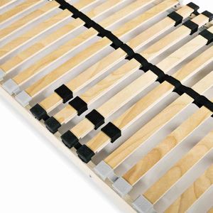 vidaXL Stelaż do łóżka z 28 listwami, drewno FSC, 7 stref, 80 x 200 cm 3