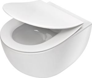 Zestaw podtynkowy Deante wisząca bezkołnierzowa Peonia Zero New + deska + stelaż + przycisk Slim Nero (CDEN6ZPW) 3