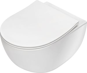 Zestaw podtynkowy Deante wisząca bezkołnierzowa Peonia Zero New + deska + stelaż + przycisk Slim Nero (CDEN6ZPW) 4