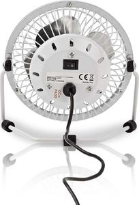 Wentylator USB Nedis Stołowy Metal Mini Fan (FNDK1WT10) 3