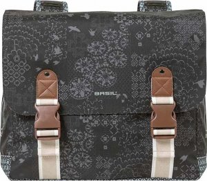 Basil Sakwa miejska podwójna BASIL BOHEME DOUBLE BAG 35L, mocowanie na paski, wodoodporny poliester, charcoal (NEW) 2