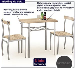 Profeos Stół z krzesłami Twiner - dąb sonoma 2