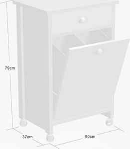 Kesper Szafka kuchenna z pojemnikami do segregacji śmieci 50 x 79 x 37 cm uniwersalny 5