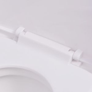 Zestaw podtynkowy vidaXL Podwieszana toaleta ceramiczna ze spłuczką biała (274669) 3