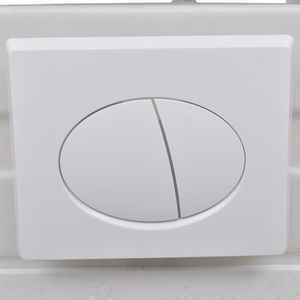 Zestaw podtynkowy vidaXL Podwieszana toaleta ceramiczna ze spłuczką biała (274669) 4