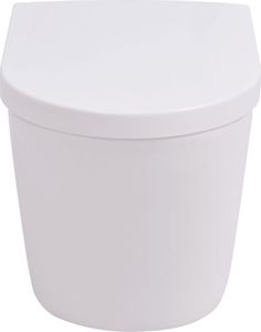 Zestaw podtynkowy vidaXL Podwieszana toaleta ceramiczna ze spłuczką biała (274669) 8