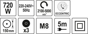 Yato Polerka orbitalna YT-82200 720 W 7