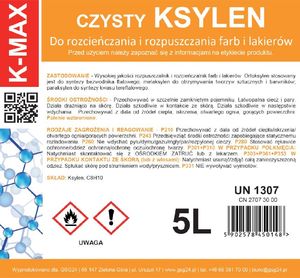 GSG Ksylen rozpuszczalnik rozcieńczalnik do farb i lakierów K-MAX 5L 2
