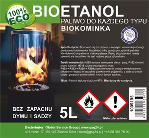 GSG Bioalkohol BIO* paliwo do biokominka 5L (1009195) 2