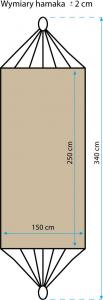 Royokamp  Hamak Classic XXL 2 osobowy 250x150cm 4