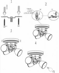 Lampa sufitowa Markslojd Plafon lampa sufitowa spot Markslojd Fjallbacka 3x40W E14 czarna 105815 3