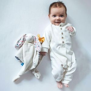 Whisbear DouDou Kocyk Przytulanka Króliczek biały 2
