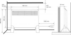 Grzejnik Ensto BETA5-MP konwektorowy 500 W 2