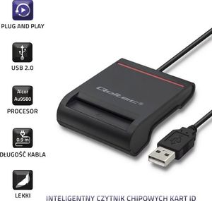 Qoltec Inteligentny czytnik chipowych kart ID (50642) 3