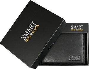KORUMA Męski Antykradzieżowy Portfel RFID Chroni Karty Zbliżeniowe SM-901PBL Uniwersalny 4