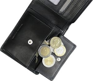 KORUMA Męski Antykradzieżowy Portfel RFID Chroni Karty Zbliżeniowe SM-901PBL Uniwersalny 5