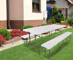 Malatec Stół ogrodowy składany 180cm + 2 ławki 9