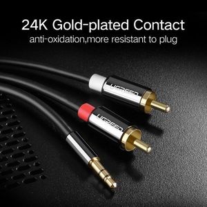 Kabel Ugreen Jack 3.5mm - RCA (Cinch) x2 1.5m czarny (UGR318) 4