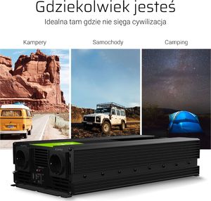 Przetwornica Green Cell 12V/230V 1500W 2
