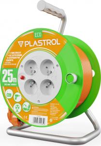 Plastrol przedłużacz bębnowy Standard Line 25m H05VV-F 3x1,5 4xGS 16A pomarańczowy (W-98948) 16
