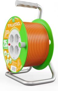 Plastrol przedłużacz bębnowy Standard Line 25m H05VV-F 3x1,5 4xGS 16A pomarańczowy (W-98948) 8