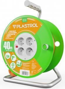Plastrol przedłużacz bębnowy Standard Line 40m H05VV-F 3x1,5 4xGS 16A pomarańczowy (W-98950) 5