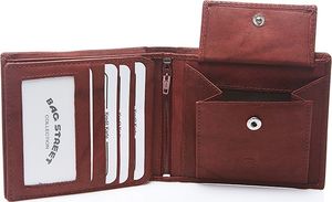 Bag Street Męski skórzany portfel duży bordowy C65 2