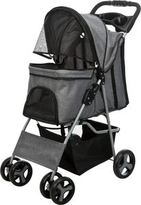 Trixie Wózek transporter psa kota do 15 kg, 4 koła, szary 3