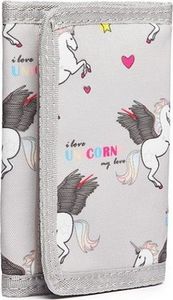Accessorize Me Szary portfel na rzep UNICORN N26 2