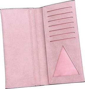 Accessorize Me Duży portfel slim damski pudrowy róż WK20 3