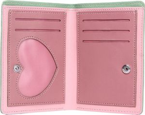 Accessorize Me Cienki portfel damski pudrowy róż Serca WK15 3