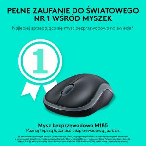 Mysz Logitech M185 Czerwona (910-002240) 3
