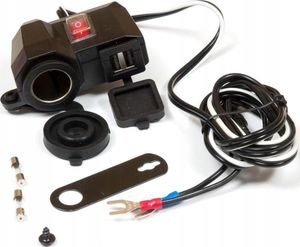 eXtremestyle Gniazdo zapalniczki 12V 2x USB 5V motocykl 3 w 1 4