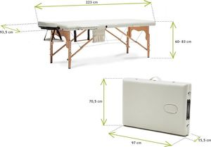 Bodyfit Stół, łóżko do masażu 2-segmentowe drewniane XXL (578) 8