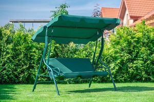 Funfit Huśtawka ogrodowa Relax dla 3 osób - zielona uniwersalny 2