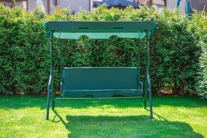 Funfit Huśtawka ogrodowa Relax dla 3 osób - zielona uniwersalny 3