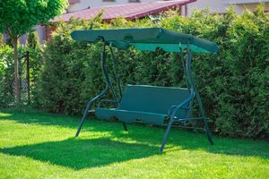 Funfit Huśtawka ogrodowa Relax dla 3 osób - zielona uniwersalny 8
