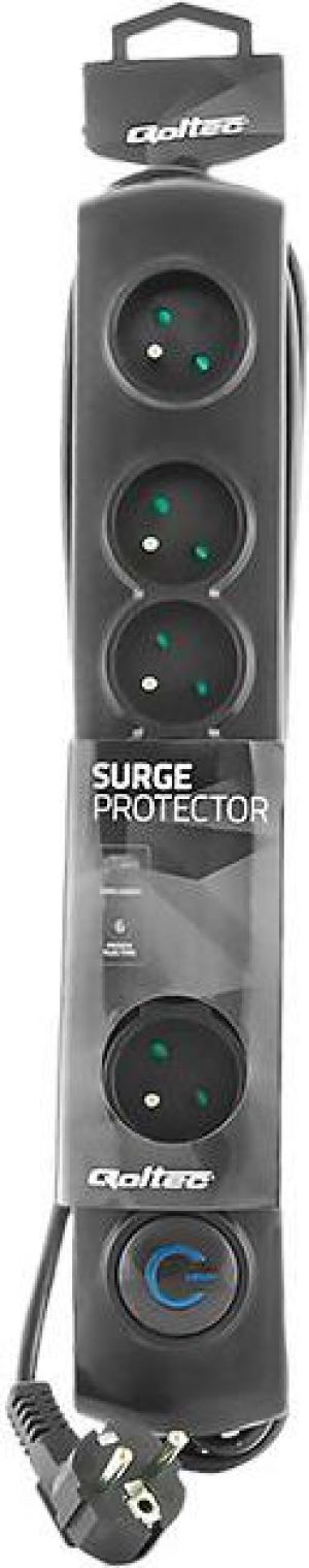 Listwa zasilająca Qoltec Swift przeciwprzepięciowa 6 gniazd 1.8 m czarna (50111) 2