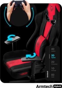 Fotel Diablo Chairs X-PLAYER 2.0 King Size Antracytowo-karmazynowy 17
