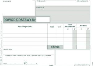 Michalczyk & Prokop Dowód dostawy A6 80 kartek samokopiujący (315-5) 2