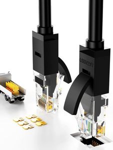 Ugreen Ugreen Kabel Przewód Internetowy Sieciowy Ethernet Patchcord Rj45 Cat 6 Utp 1000Mbps 20M Czarny (20166) 5