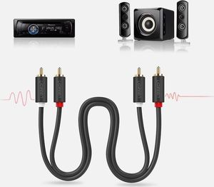 Kabel Ugreen RCA (Cinch) x2 - RCA (Cinch) x2 2m szary (10518) 11