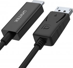 Kabel Unitek DisplayPort - HDMI 1.8m czarny (Y-5118CA BOX) 2