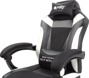 Fotel Fury Avenger M+ czarno-biały (NFF-1710) 8
