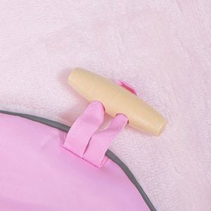 Springos Mufka do wózka, wodoodporna rękawica z futerkiem różowa UNIWERSALNY 3