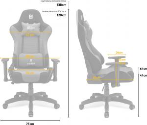 Fotel IMBA Seat Druid Czarno-szary (263231) 4