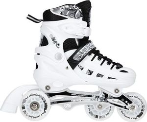Rolki Nils Extreme NH10905 z wymienną płozą regulowane białe r. 35-38 3