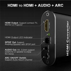 System przekazu sygnału AV Pawonik HDMI - Toslink czarny 3